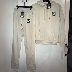 Buck Mason Brushed Loopback Hoodie Sweatpants Set XS Ryan Aviation Heathered Oat